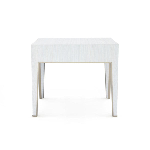 Madeline 1-Drawer Side Table, Platinum Shimmer-Blue Hand Home