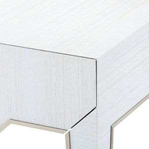 Madeline 1-Drawer Side Table, Platinum Shimmer-Blue Hand Home