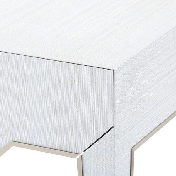 Madeline 1-Drawer Side Table, Platinum Shimmer-Blue Hand Home