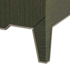 Madeline 3-Drawer Side Table, Deep Olive-Blue Hand Home