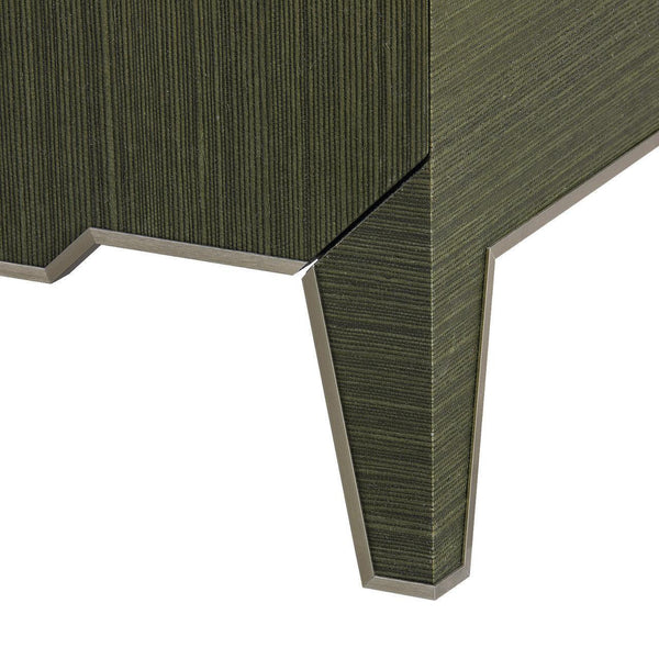 Madeline 3-Drawer Side Table, Deep Olive-Blue Hand Home