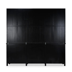 Madrone 12 Door Display Cabinet w/ Glass Shelves-Blue Hand Home