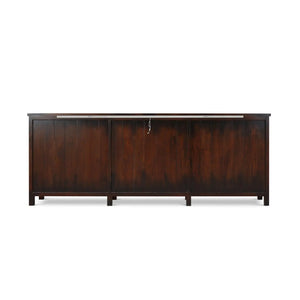 Madrone 6 Door Sideboard w/ Glass Shelves w/ 3 LED-Blue Hand Home