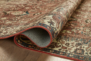Magnolia Home by Joanna Gaines x Loloi Banks Rug - Brick / Ivory-Blue Hand Home