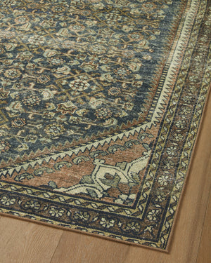Magnolia Home by Joanna Gaines x Loloi Banks Rug - Denim / Clay-Blue Hand Home