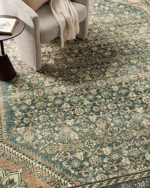 Magnolia Home by Joanna Gaines x Loloi Banks Rug - Denim / Clay-Blue Hand Home