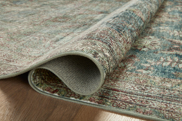 Magnolia Home by Joanna Gaines x Loloi Banks Rug - Ocean / Spice-Blue Hand Home