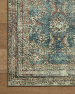 Magnolia Home by Joanna Gaines x Loloi Banks Rug - Ocean / Spice-Blue Hand Home