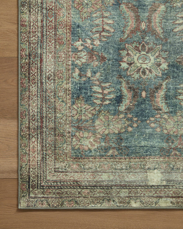 Magnolia Home by Joanna Gaines x Loloi Banks Rug - Ocean / Spice-Blue Hand Home