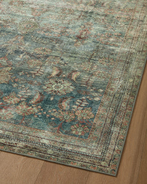 Magnolia Home by Joanna Gaines x Loloi Banks Rug - Ocean / Spice-Blue Hand Home