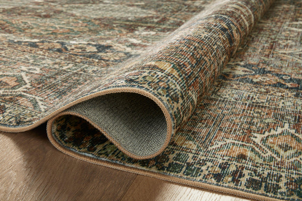 Magnolia Home by Joanna Gaines x Loloi Banks Rug - Spice / Blue-Blue Hand Home