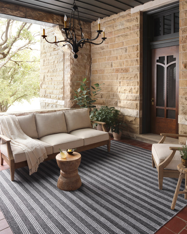 Magnolia Home by Joanna Gaines x Loloi Charlie Rug - Charcoal / Grey-Blue Hand Home