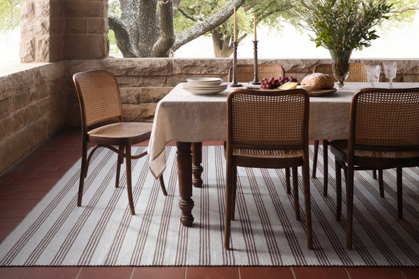 Magnolia Home by Joanna Gaines x Loloi Charlie Rug - Silver / Bark-Blue Hand Home