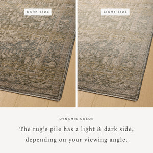 Magnolia Home by Joanna Gaines x Loloi Junie Rug - Moss / Natural-Blue Hand Home