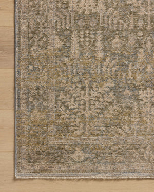 Magnolia Home by Joanna Gaines x Loloi Junie Rug - Moss / Natural-Blue Hand Home