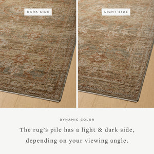 Magnolia Home by Joanna Gaines x Loloi Junie Rug - Spice / Multi-Blue Hand Home
