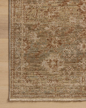 Magnolia Home by Joanna Gaines x Loloi Junie Rug - Spice / Multi-Blue Hand Home
