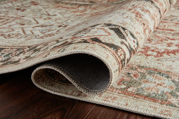 Magnolia Home by Joanna Gaines x Loloi Lenna Rug - Rust / Charcoal-Blue Hand Home