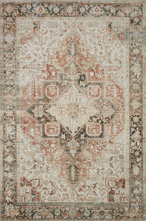 Magnolia Home by Joanna Gaines x Loloi Lenna Rug - Rust / Charcoal-Blue Hand Home