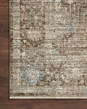 Magnolia Home by Joanna Gaines x Loloi Millie Rug - Charcoal / Dove-Blue Hand Home