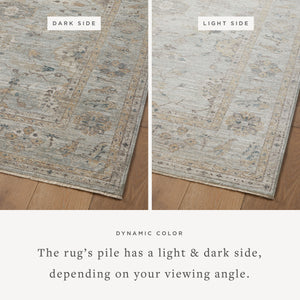 Magnolia Home by Joanna Gaines x Loloi Millie Rug - Sky / Gold-Blue Hand Home