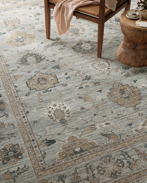 Magnolia Home by Joanna Gaines x Loloi Millie Rug - Sky / Gold-Blue Hand Home