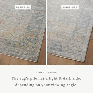 Magnolia Home by Joanna Gaines x Loloi Millie Rug - Slate / Multi-Blue Hand Home