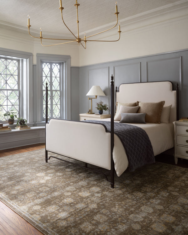 Magnolia Home by Joanna Gaines x Loloi Mona Rug - Bark / Natural-Blue Hand Home
