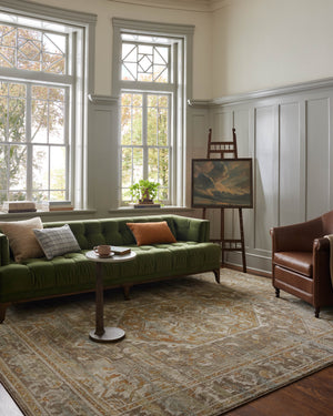 Magnolia Home by Joanna Gaines x Loloi Mona Rug - Bark / Sunrise-Blue Hand Home