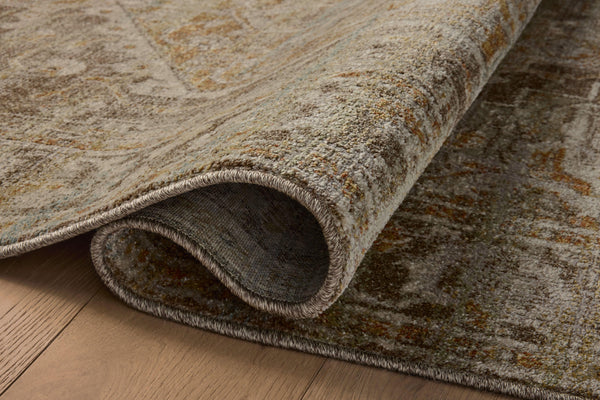 Magnolia Home by Joanna Gaines x Loloi Mona Rug - Bark / Sunrise-Blue Hand Home