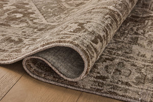 Magnolia Home by Joanna Gaines x Loloi Mona Rug - Cocoa / Stone-Blue Hand Home
