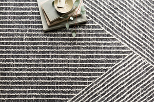 Magnolia Home by Joanna Gaines x Loloi Newton Rug - Charcoal / Ivory-Blue Hand Home