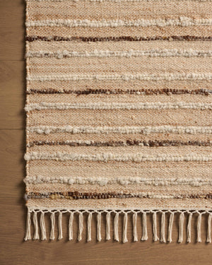 Magnolia Home by Joanna Gaines x Loloi Nico Rug - Natural / Bark-Blue Hand Home
