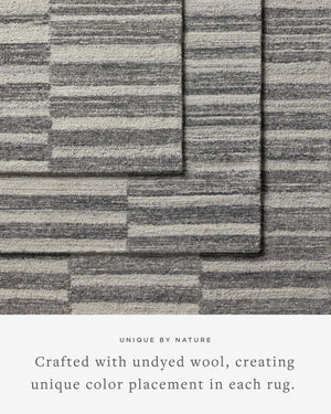 Magnolia Home by Joanna Gaines x Loloi Rae Rug - Charcoal / Mist-Blue Hand Home