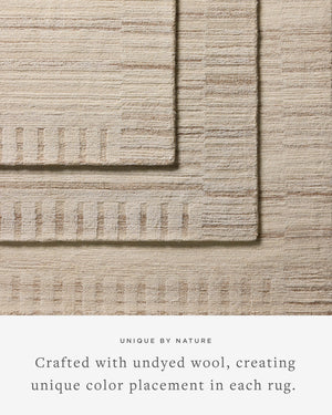 Magnolia Home by Joanna Gaines x Loloi Rae Rug - Natural / Oatmeal-Blue Hand Home