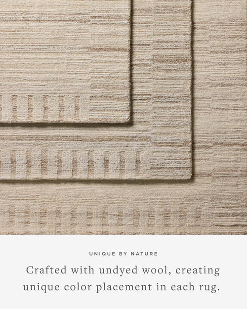Magnolia Home by Joanna Gaines x Loloi Rae Rug - Natural / Oatmeal-Blue Hand Home