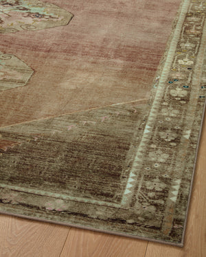Magnolia Home by Joanna Gaines x Loloi Sinclair Rug - Clay / Tobacco-Blue Hand Home