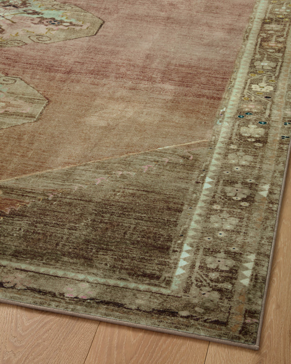 Magnolia Home by Joanna Gaines x Loloi Sinclair Rug - Clay / Tobacco-Blue Hand Home