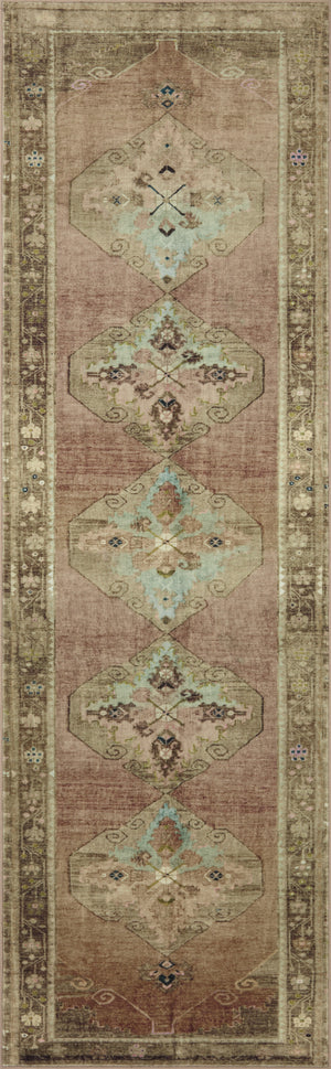 Magnolia Home by Joanna Gaines x Loloi Sinclair Rug - Clay / Tobacco-Blue Hand Home