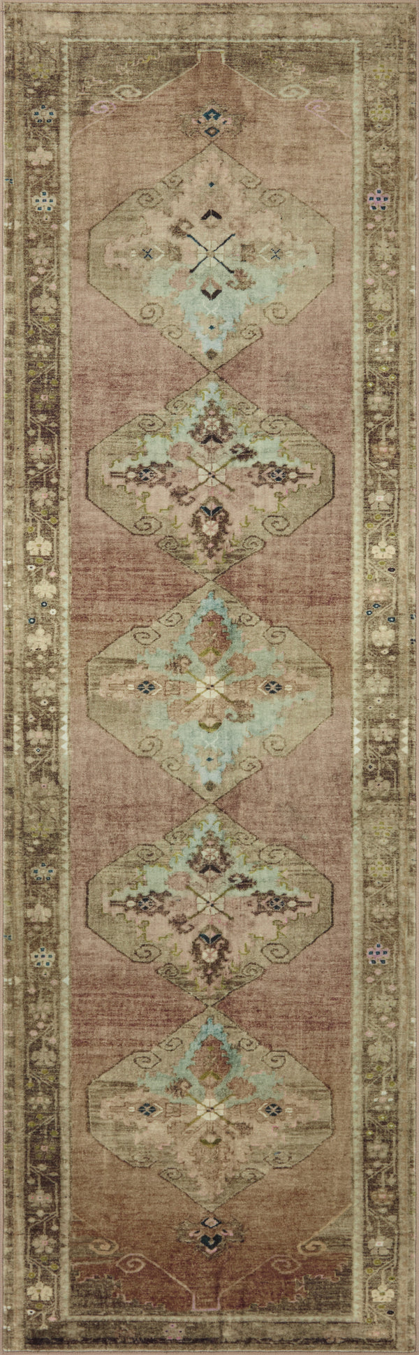 Magnolia Home by Joanna Gaines x Loloi Sinclair Rug - Clay / Tobacco-Blue Hand Home