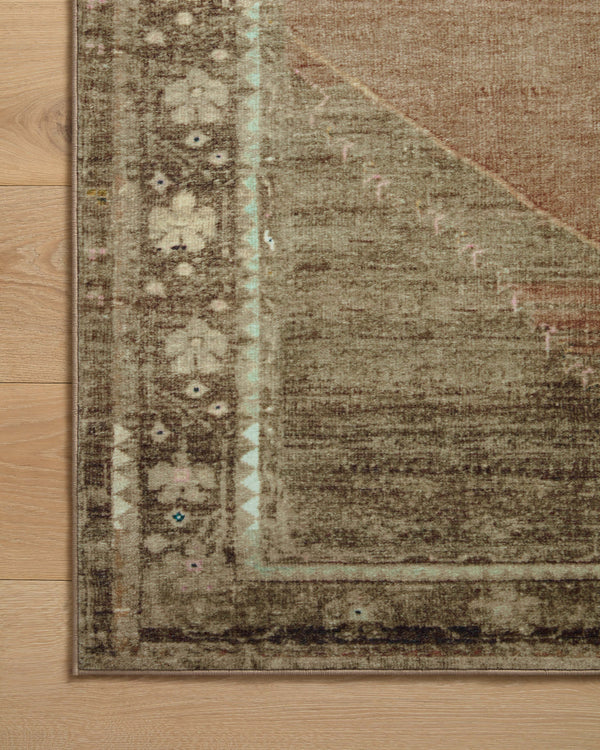 Magnolia Home by Joanna Gaines x Loloi Sinclair Rug - Clay / Tobacco-Blue Hand Home