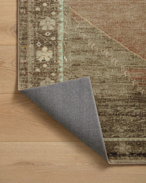 Magnolia Home by Joanna Gaines x Loloi Sinclair Rug - Clay / Tobacco-Blue Hand Home