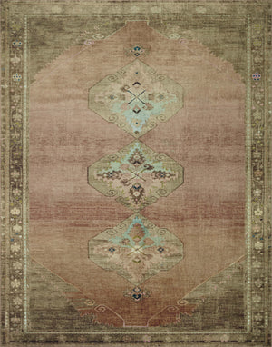 Magnolia Home by Joanna Gaines x Loloi Sinclair Rug - Clay / Tobacco-Blue Hand Home