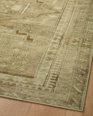 Magnolia Home by Joanna Gaines x Loloi Sinclair Rug - Khaki / Tobacco-Blue Hand Home