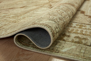 Magnolia Home by Joanna Gaines x Loloi Sinclair Rug - Khaki / Tobacco-Blue Hand Home
