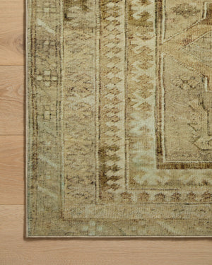 Magnolia Home by Joanna Gaines x Loloi Sinclair Rug - Khaki / Tobacco-Blue Hand Home