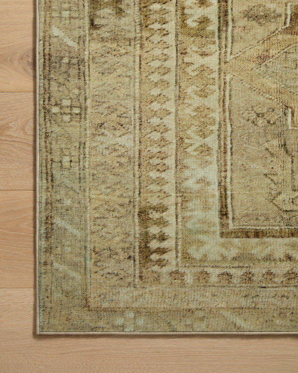Magnolia Home by Joanna Gaines x Loloi Sinclair Rug - Khaki / Tobacco-Blue Hand Home
