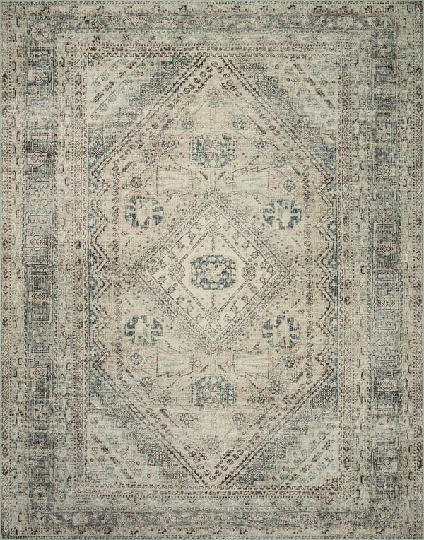 Magnolia Home by Joanna Gaines x Loloi Sinclair Rug - Natural / Sage-Blue Hand Home