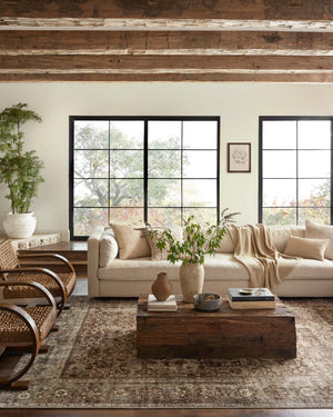 Magnolia Home by Joanna Gaines x Loloi Sinclair Rug - Rust / Lagoon-Blue Hand Home