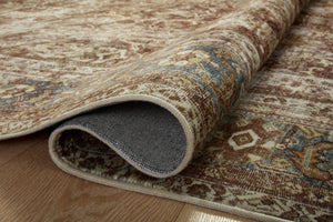 Magnolia Home by Joanna Gaines x Loloi Sinclair Rug - Rust / Lagoon-Blue Hand Home